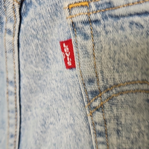 Levi's 501 Festival VSCO Cut Off Denim Distressed Women Shorts Size 29 - Picture 6 of 11